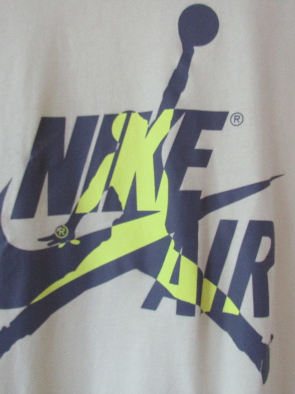Nike Mens Air Jordan Jumpman T Shirt XL Yellow Short Sleeves Crewneck Cotton - Picture 7 of 7
